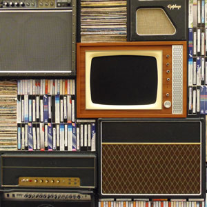 image of Many types of media including tvs, stereos and magazines
